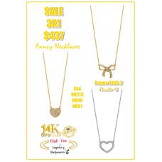 Promoción de Collares de Fantasía Oro 14K 3X1