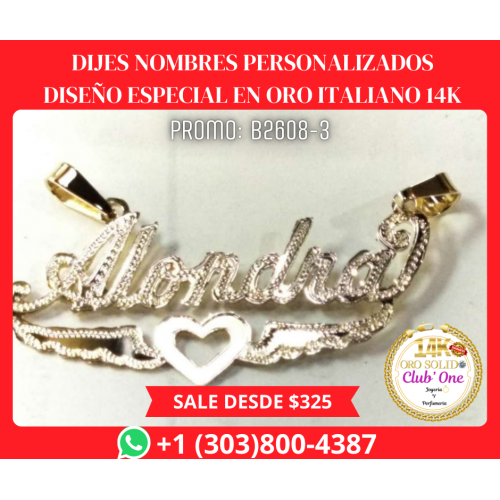 Aprovecha la Promoción en Dijes de Oro Italiano 14K B26083