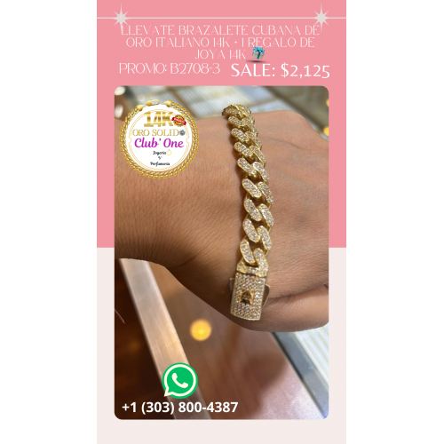 Promoción Exclusiva de Pulseras de Oro Italiano 14K