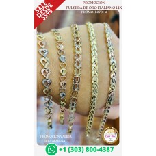 Las Pulseras de Oro Italiano 14K Más Populares B07014