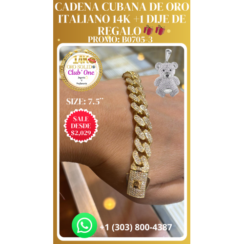 Descuentos en Cadenas de Oro Italiano 14K de Alta Calidad B07083