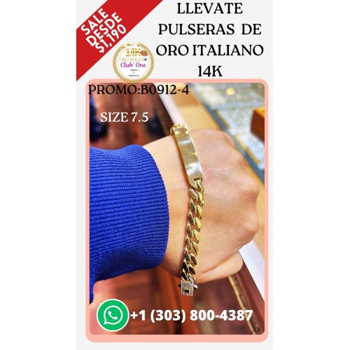 Promoción Oro Italiano 14K Llévate Tus Pulseras Hoy B09124