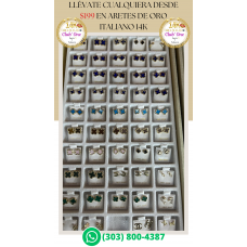 Llévate Tus Aretes de Oro Italiano 14k en Promoción B22110