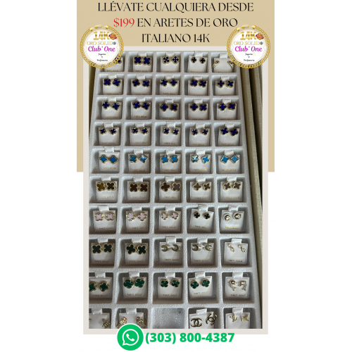 Llévate Tus Aretes de Oro Italiano 14k en Promoción B22110