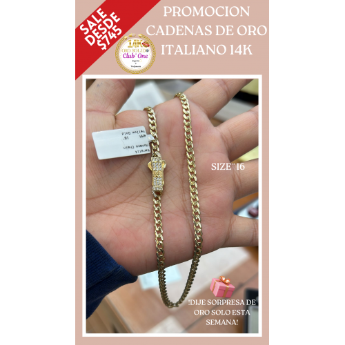 Descubre Nuestras Cadenas de Oro Italiano 14k