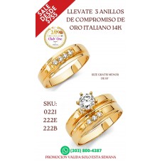 Anillos de Compromiso 3x1 con Descuento Especial B20013