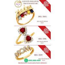 14K Italian Gold Rings for Women at Unbeatable Prices B20014