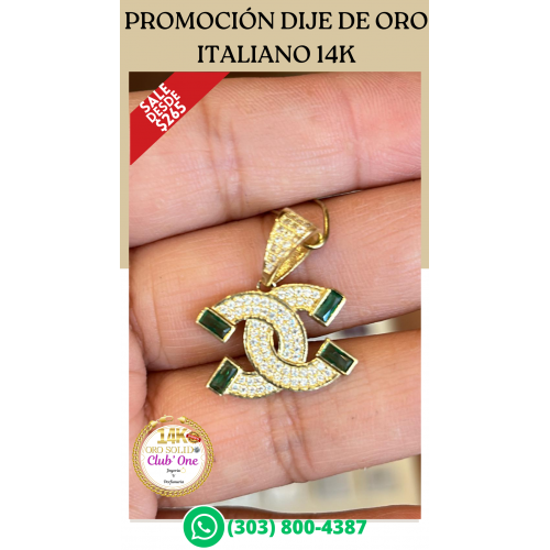 Dijes de Oro Italiano 14K a Precios Increíbles