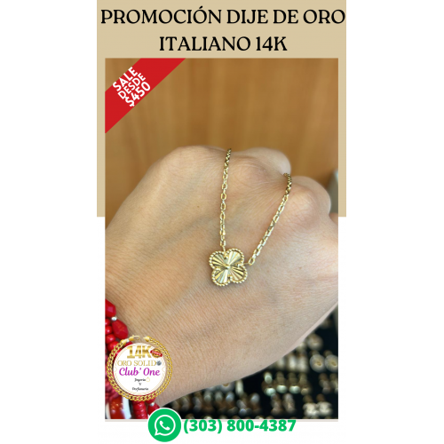 Compra Dijes de Oro Italiano 14K con Grandes Descuentos