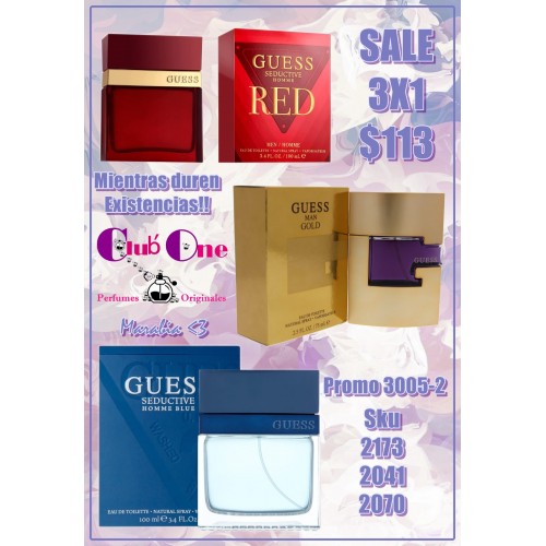 Perfumes Guess M Promoción 3X1