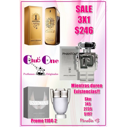 Promoción de Perfume M Paco Rabanne 3x1 Promoción de Perfume M Paco Rabanne 3x1