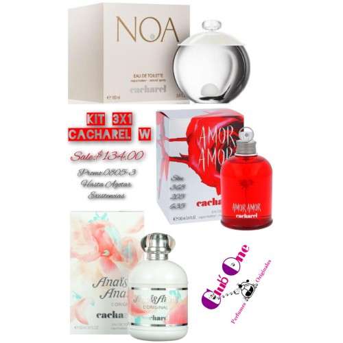 Promoción de Perfume Cacharel W 3X1