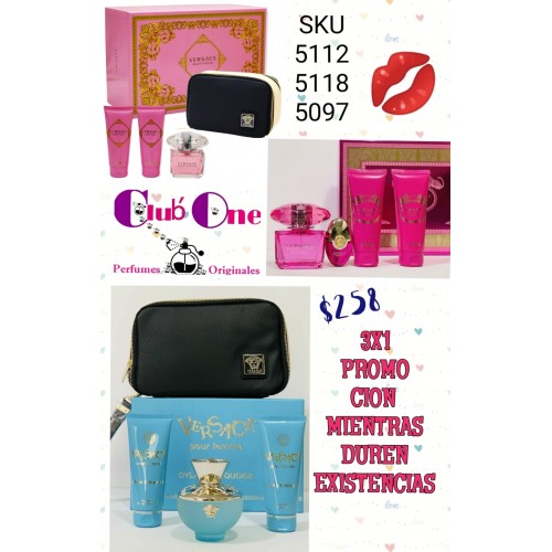 Versace W Promoción De Perfume 3X1