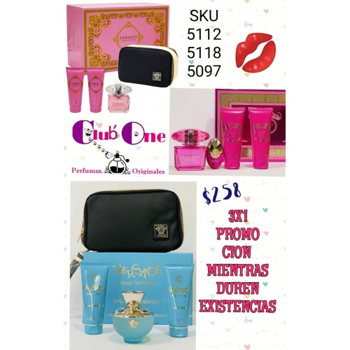 Versace W Promoción De Perfume 3X1