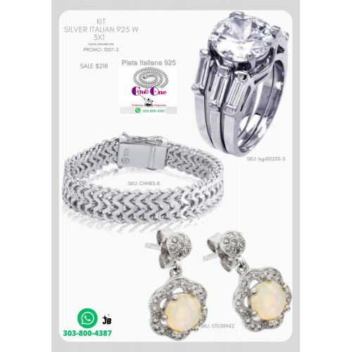 Promoción 3X1Plata Italiana 925 W