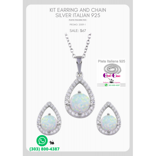 Promoción Set De Aretes De Plata Italiana 925