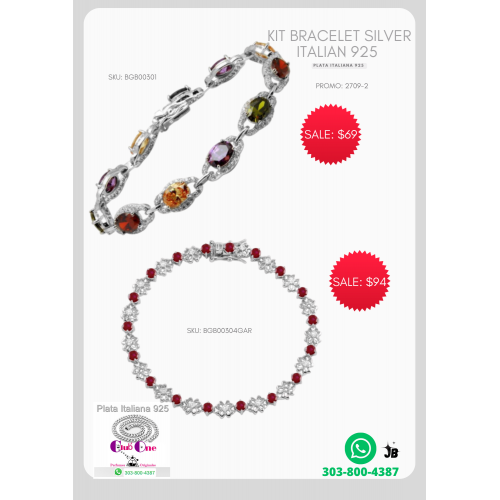 Promoción Especial Brazalete de Plata Italiana 925 en Descuento
