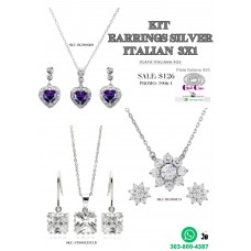 Promoción Kit 3X1 Sets Aretes De Plata Italiana 925 