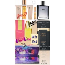 Kit 5x1 white diamonds, boss selection, beautiful estee lauder, santos de cartier, halloween colection