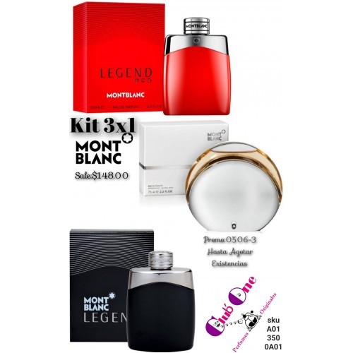 Montblanc W/M Promoción De Perfumes 3X1