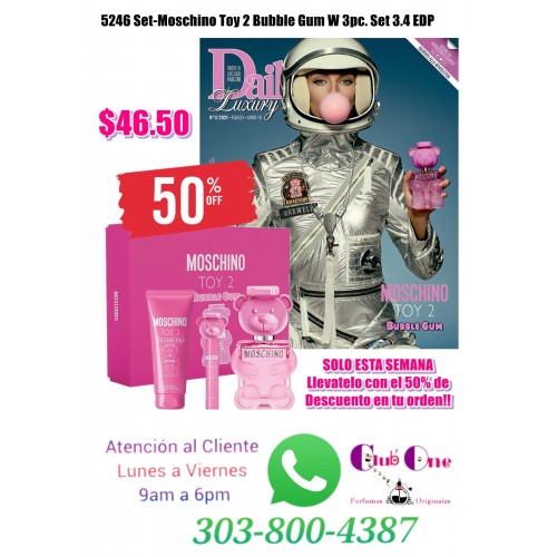 Set Moschino Toy 2 Bubble Gum W 3.4 EDP Set Moschino Toy 2 Bubble Gum W 3.4 EDP