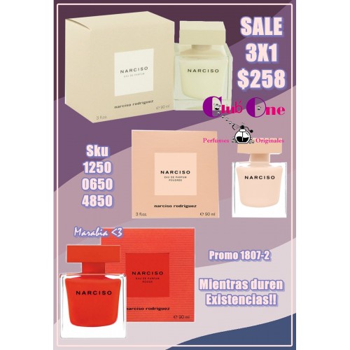 Promoción De Perfumes Narciso Rodríguez W 3X1