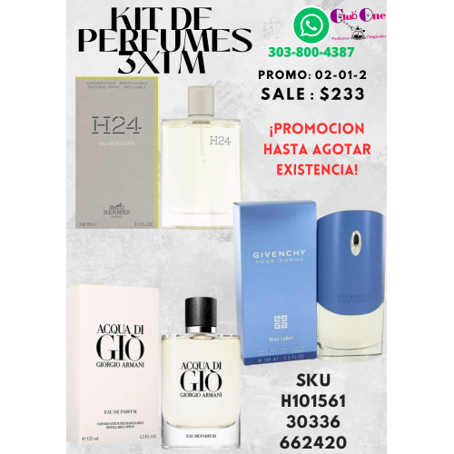 Aprovecha la Promoción Perfumes para Hombre 3x1 Fragancias de Alta Gama