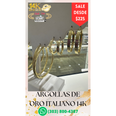 Diseños Exclusivos en Argollas de Oro Italiano 14K