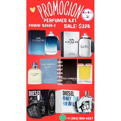 Consigue 6 Perfumes por el Precio de 1 con Nuestra Promoción 6X1 B26082