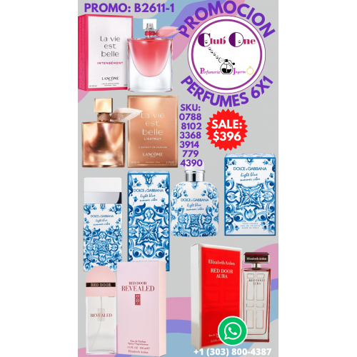 Gran Promoción Perfumes 6x1 para Hombre y Mujer B26111