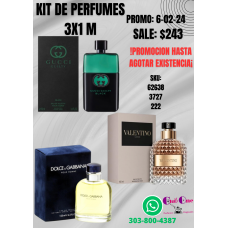 Oferta Limitada Perfumes para Hombre en Promoción 3x1