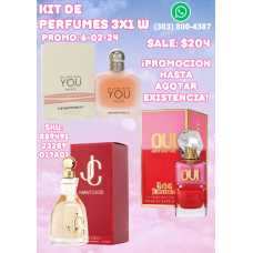 Oferta Especial Perfumes para Mujer en Promoción 3x1