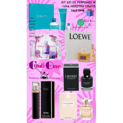 Promoción Única Perfumes de Mujer 6x1 + Muestra de Regalo Promoción Única Perfumes de Mujer 6x1 + Muestra de Regalo