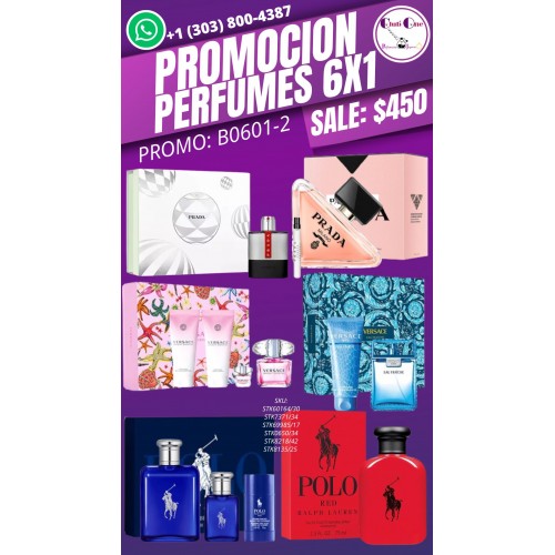 Promoción Especial Perfumes 6x1 para Mujer y Hombre B06012 Promoción Especial Perfumes 6x1 para Mujer y Hombre B06012
