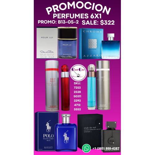 Aroma para cada ocasión Perfumes 6x1 en oferta exclusiva
