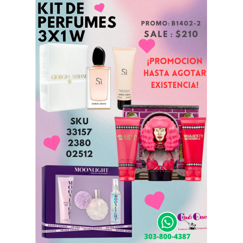 Descubre Nuestras Ofertas Promoción de Perfumes Set para Mujer 3x1