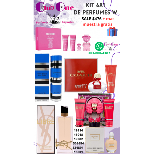 Especial Perfumes para Mujer 6x1 + Muestra Gratis