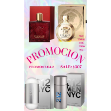 Oferta limitada perfumes para mujer y hombre 4x1