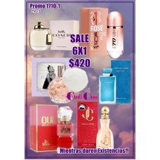 Perfumes Femeninos en Kit 6x1 con Muestra Gratis en Promoción