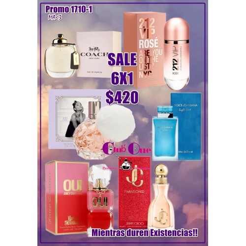Perfumes Femeninos en Kit 6x1 con Muestra Gratis en Promoción Perfumes Femeninos en Kit 6x1 con Muestra Gratis en Promoción