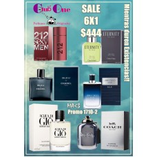 Promoción de Perfumes Kit 6x1 para Hombres + Muestra de Cortesía
