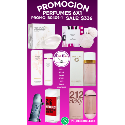 Promoción 6x1 en Perfumes Fragancias Premium a Precio Especial B04091 Promoción 6x1 en Perfumes Fragancias Premium a Precio Especial B04091