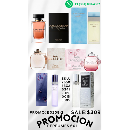 Promoción 6x1 Perfumes Originales a Precios de Oferta B02092 Promoción 6x1 Perfumes Originales a Precios de Oferta B02092