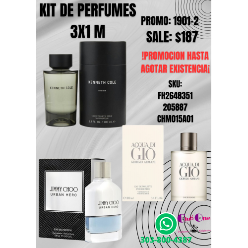 Renueva tu Esencia Masculina Perfumes para Hombre 3x1 en Oferta