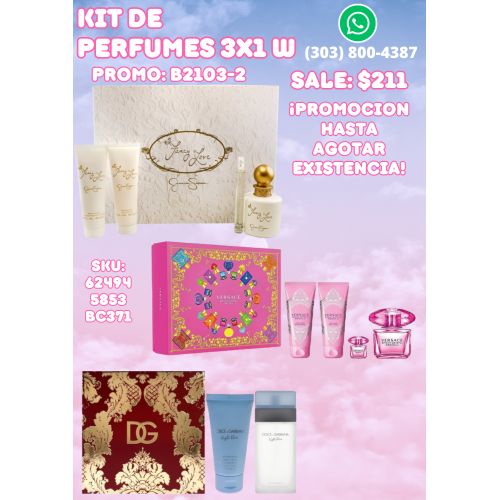 Descubre la promoción Perfumes para mujer en oferta 3x1