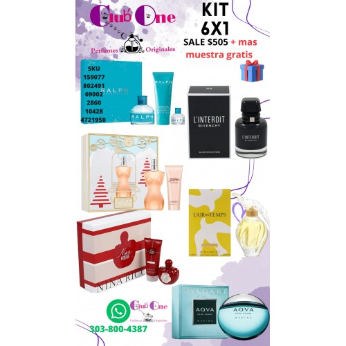 Promoción de Perfumes 6 Unidades por 1 + Muestra de Regalo Promoción de Perfumes 6 Unidades por 1 + Muestra de Regalo