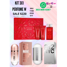 Promoción Especial en Perfumería Kit 3x1 para Mujer