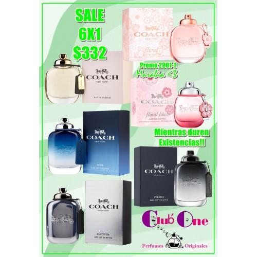 Promoción De Perfumes Coach W/M 6x1