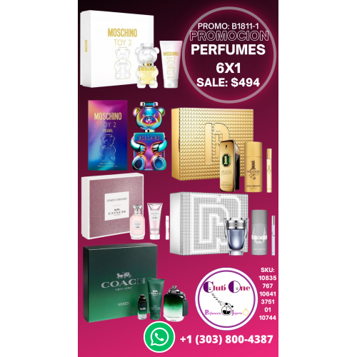 Aprovecha Perfumes 6x1 para Hombre y Mujer B18111
