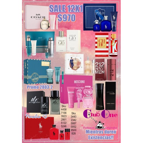 Promoción de Venta de Perfumes 12X1